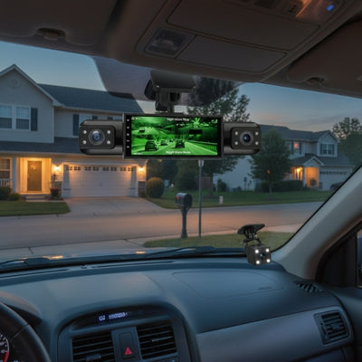 360° Car Dash Cam 4 Channels Video Recorder 1080P Car DVR 3/4 lens Front inside optionalRear View Night Vision Black Box