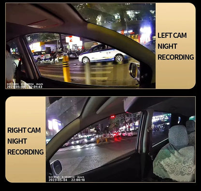 360° Car Dash Cam 4 Channels Video Recorder 1080P Car DVR 3/4 lens Front inside optionalRear View Night Vision Black Box