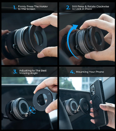 Support telephone voiture Carclip notice